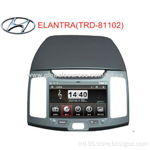 In-dash 2-DIN DVD and GPS Player w/ 8'' Touchscreen, TV/Bluetooth/iPod/Rear Camera, Hyundai Elantra